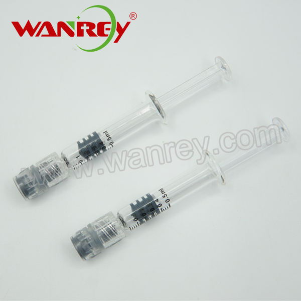 0.5ml Glass Syringe Luer Lock Luer Cap Slip